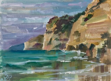 Pittura intitolato "Kurion Beach. Cyprus" da Yulia Prykina, Opera d'arte originale, Olio