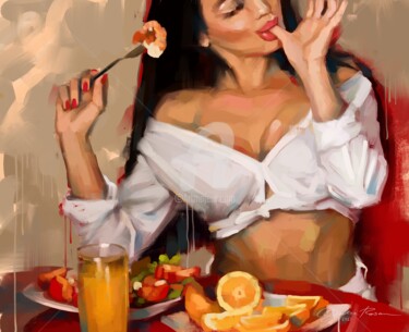 Картина под названием "So Tasty!" - Yulia Rossan, Подлинное произведение искусства, Акрил Установлен на Деревянная рама для…