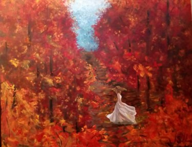 Painting titled "Пламень осени" by Syl, Original Artwork, Oil