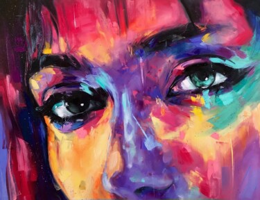 Painting titled "Eye's truth" by Yulia Varlamova, Original Artwork, Oil