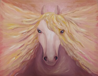 Schilderij getiteld "Horse" door Yulia Vasenina, Origineel Kunstwerk, Olie