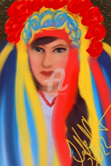 Digital Arts titled ""Она"" by Yulia Velychko (JulVelArt), Original Artwork, Digital Painting