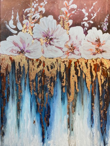 Painting titled "FLOWERS FANTASY" by Yulia Gavarini, Original Artwork, Acrylic