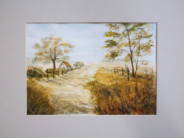 Malerei mit dem Titel "Harvest Time" von Yulia Schuster, Original-Kunstwerk, Aquarell