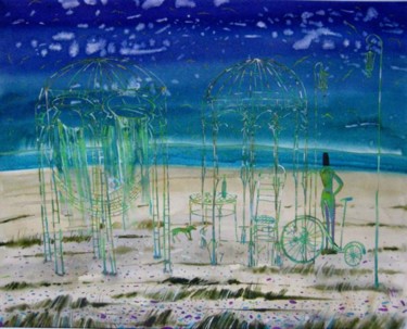 Картина под названием "Island" - Yulia Luchkina, Подлинное произведение искусства, Масло