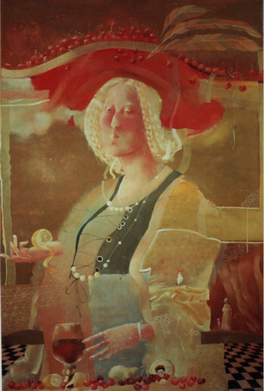 Картина под названием "Stilllieben" - Yulia Luchkina, Подлинное произведение искусства, Масло