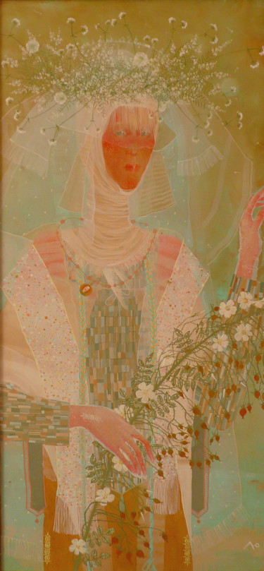 Картина под названием "Bride" - Yulia Luchkina, Подлинное произведение искусства, Масло