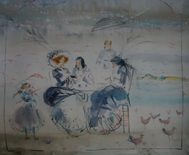 Картина под названием "Dolce far niente" - Yulia Luchkina, Подлинное произведение искусства, Масло