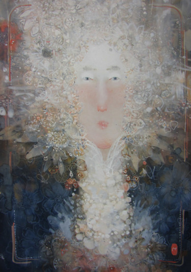 Картина под названием "Listen to Wind." - Yulia Luchkina, Подлинное произведение искусства, Темпера