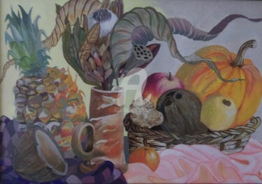 Painting titled "Still Life" by Yuliana Vladova, Original Artwork, Gouache