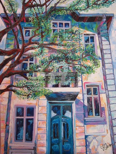 Painting titled "Home" by Yuliana Vladova, Original Artwork, Oil