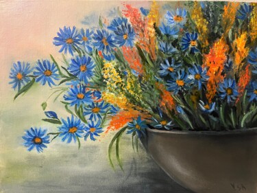 Malerei mit dem Titel "Summer mood" von Yulia Sheverova, Original-Kunstwerk, Öl
