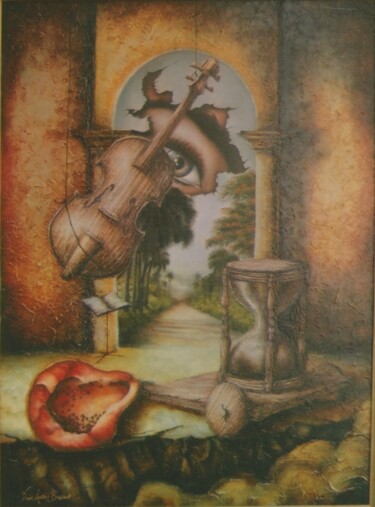 Schilderij getiteld "nostalgias.jpg" door Odin Ramses Aviles Bascaro, Origineel Kunstwerk, Olie