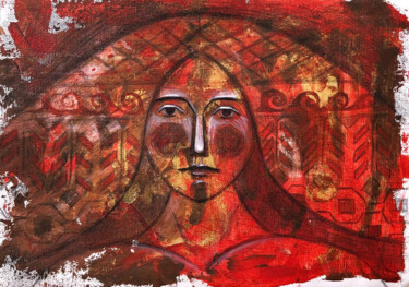 Schilderij getiteld ""Symbol of beauty"…" door Yuliia Chaika, Origineel Kunstwerk, Acryl