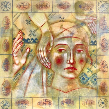 Ζωγραφική με τίτλο "«REFLECTION OF SPRI…" από Yuliia Chaika, Αυθεντικά έργα τέχνης, Ακρυλικό