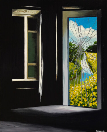 Schilderij getiteld "Spring that changed…" door Yuliia Khazova, Origineel Kunstwerk, Acryl