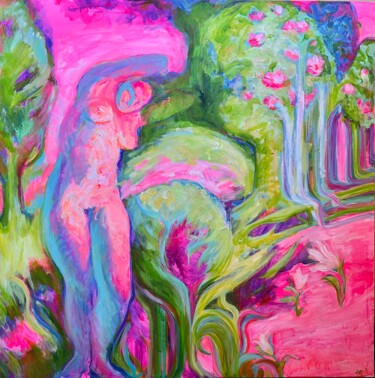 Malerei mit dem Titel "Bright twilight" von Yuliia Levytska, Original-Kunstwerk, Acryl