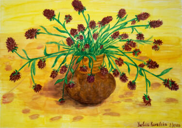 Картина под названием "Autumn bouquet" - Yuliia Kovalska, Подлинное произведение искусства, Акварель
