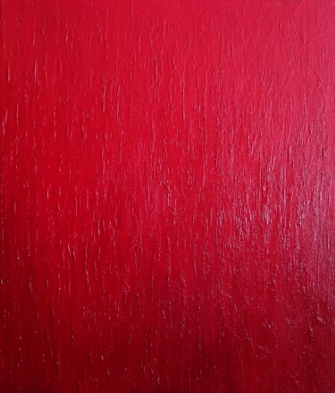 Painting titled "Dry red" by Yuliia Ustymenko, Original Artwork, Oil Mounted on Wood Stretcher frame