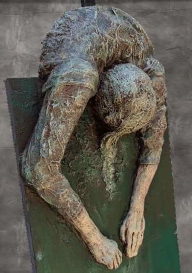 Sculpture titled "No wonder" by Yuliya Belan, Original Artwork, Cement