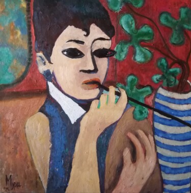 绘画 标题为“Odri” 由Yuliya Bogdanova, 原创艺术品, 油 安装在其他刚性面板上