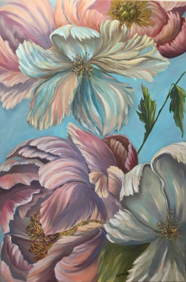 Au cœur de la beauté Peinture intitulée "Au cœur de la beauté" par Yuliya Gransart, Œuvre d'art originale, Huile Monté sur Châssis
