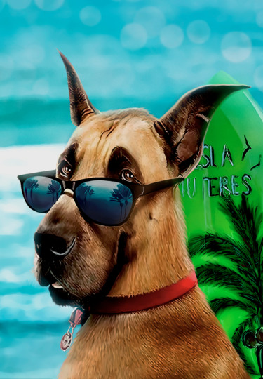 German dog Digitale Künste mit dem Titel "German dog" von Julia Kazakova, Original-Kunstwerk, 2D Digital Work