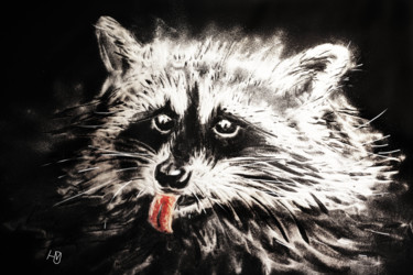 Digital Arts titled "raccoon.jpg" by Yulia Mikushina, Original Artwork