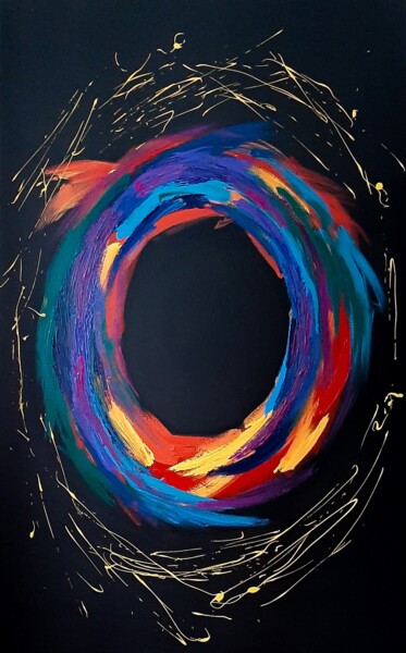 Картина под названием "Duality" - Yuliya Nemchenko, Подлинное произведение искусства, Акрил Установлен на Деревянная рама дл…