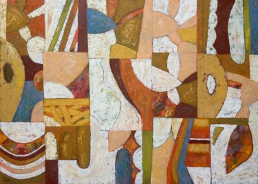 Painting titled "Abstract3-24." by Yuliya Pochynok (JJ Julia), Original Artwork, Oil Mounted on Wood Stretcher frame