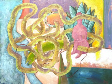 Картина под названием "Our Bonds." - Yuliya Pochynok (JJ Julia), Подлинное произведение искусства, Масло Установлен на Дерев…