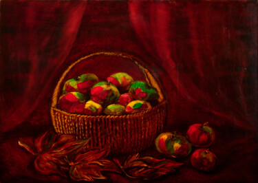 Malarstwo zatytułowany „Autumn apples” autorstwa Yuliya Solonevitš, Oryginalna praca, Olej