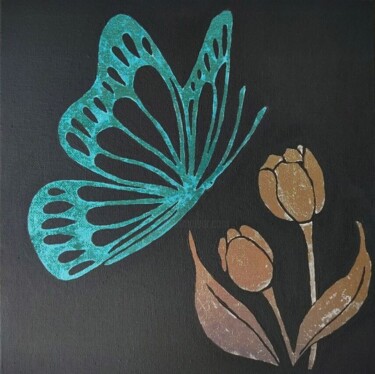 Pintura intitulada "Butterfly" por Yuliya Zhuk, Obras de arte originais, Acrílico Montado em Armação em madeira