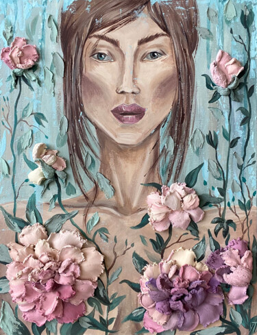 Peinture intitulée "Spring" par Yuliya Trubacheva, Œuvre d'art originale, Acrylique Monté sur Panneau de bois