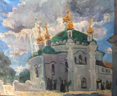 Malerei mit dem Titel "The Temple of Faith" von Yulya Baraeva, Original-Kunstwerk, Öl