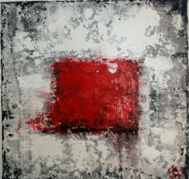 Malerei mit dem Titel "La porta rossa" von Julia Tokar (Jt), Original-Kunstwerk, Acryl