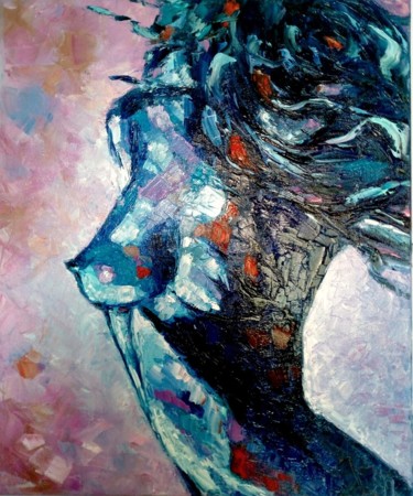Картина под названием "“Flight to the rose…" - Julia Tokar (Jt), Подлинное произведение искусства, Масло