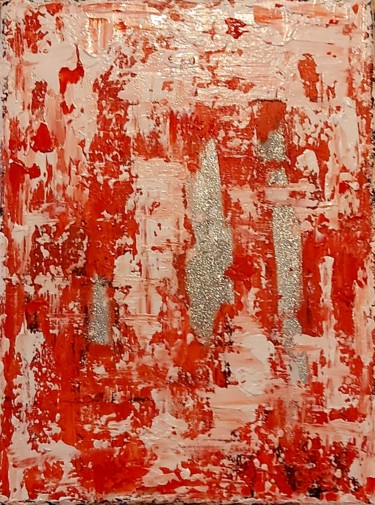 Pittura intitolato "Red ice" da Julia Tokar (Jt), Opera d'arte originale, Acrilico