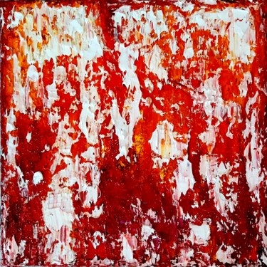 Painting titled "Red ice 2" by Julia Tokar (Jt), Original Artwork, Oil