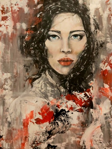 Mona Painting titled "Mona" by Julia Tokar (Jt), Original Artwork, Acrylic