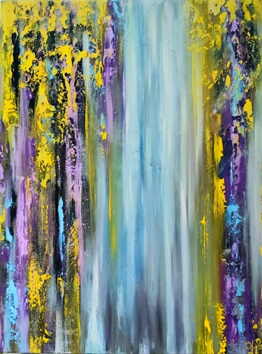 Painting titled "Waterfall" by Julia Tokar (Jt), Original Artwork, Acrylic