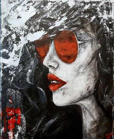 Картина под названием "Nicole's winter adv…" - Julia Tokar (Jt), Подлинное произведение искусства, Акрил