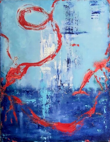 Картина под названием "Poseidon" - Julia Tokar (Jt), Подлинное произведение искусства, Масло