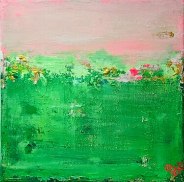 Painting titled "Pink sunset" by Julia Tokar (Jt), Original Artwork, Acrylic