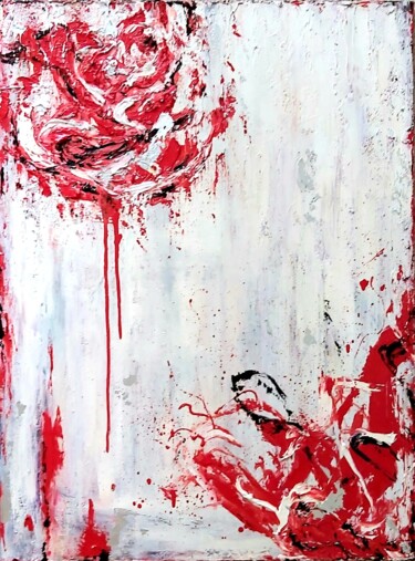 Painting titled "The name of the Rose" by Julia Tokar (Jt), Original Artwork, Oil
