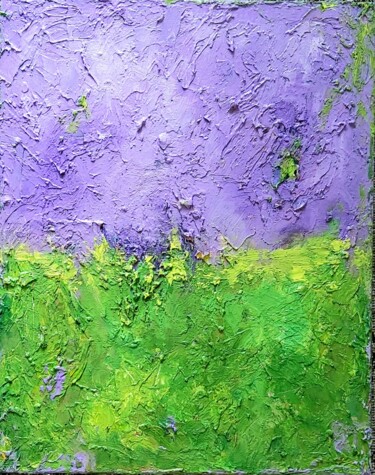 Malerei mit dem Titel "Lilac sunset" von Julia Tokar (Jt), Original-Kunstwerk, Öl