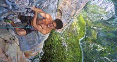 Картина под названием "The winning leap" - Yuma Talan, Подлинное произведение искусства, Акрил Установлен на Деревянная рама…