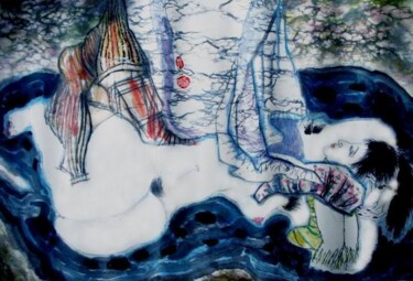 绘画 标题为“水墨实验：1992生命空间1” 由云阳 王, 原创艺术品