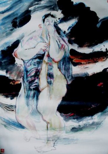 绘画 标题为“水墨实验：1992生命空间3” 由云阳 王, 原创艺术品