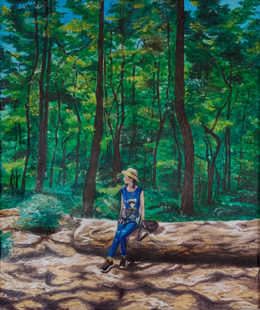 Peinture intitulée "Découvrir une forêt…" par Yuni Art, Œuvre d'art originale, Acrylique
